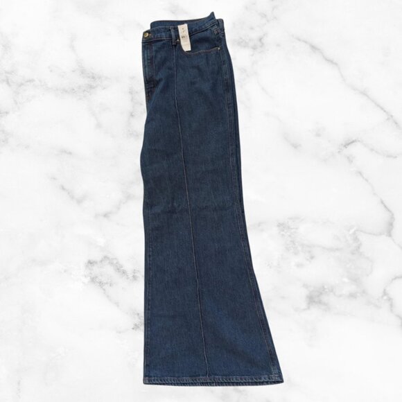 NWT | LOFT High Rise Super Flare Jeans in Refined Mid Indigo Wash Size 18 - Picture 11 of 13